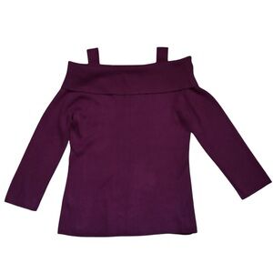 Cable‎ & Gauge Embellished Off the Shoulder Sweater - size XL NWT